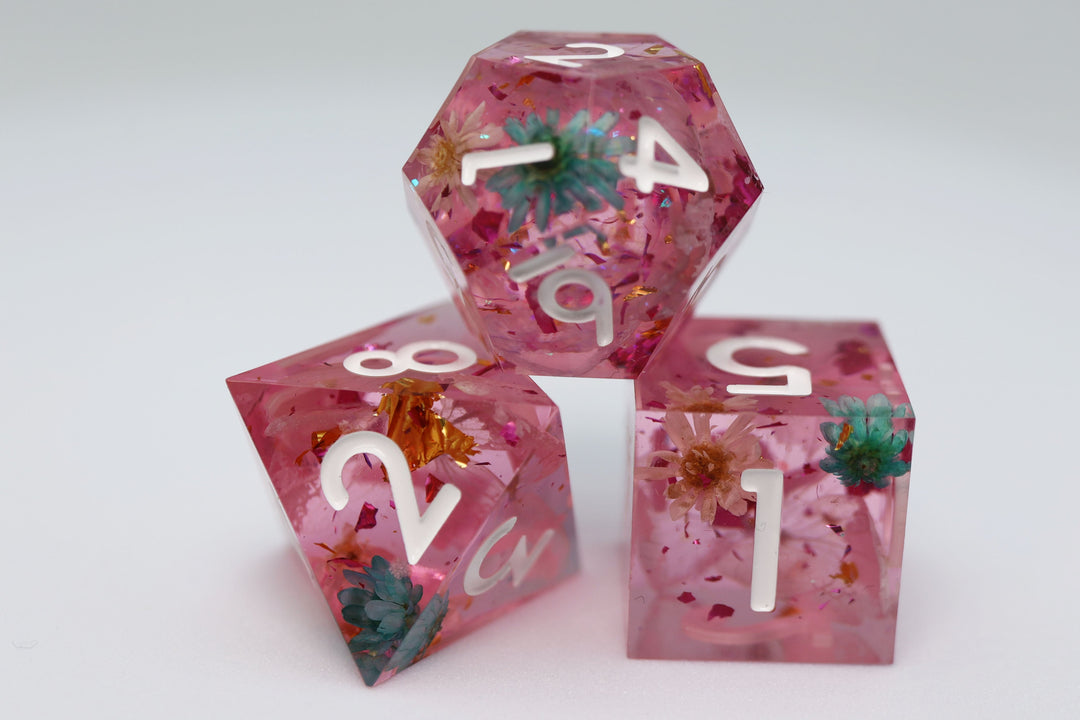 Sharp Edge Resin RPG Dice Set - Floral Wind (Foam Brain) (FBG2583)