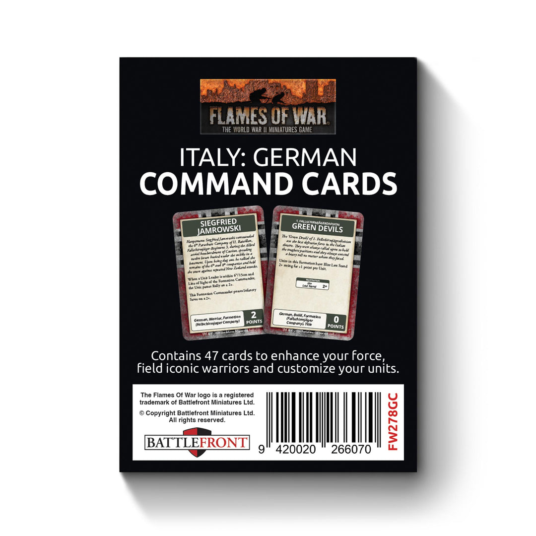 Flames of War: Liberation of Italy - German Command Card Pack (47 cards) (FW278GC)