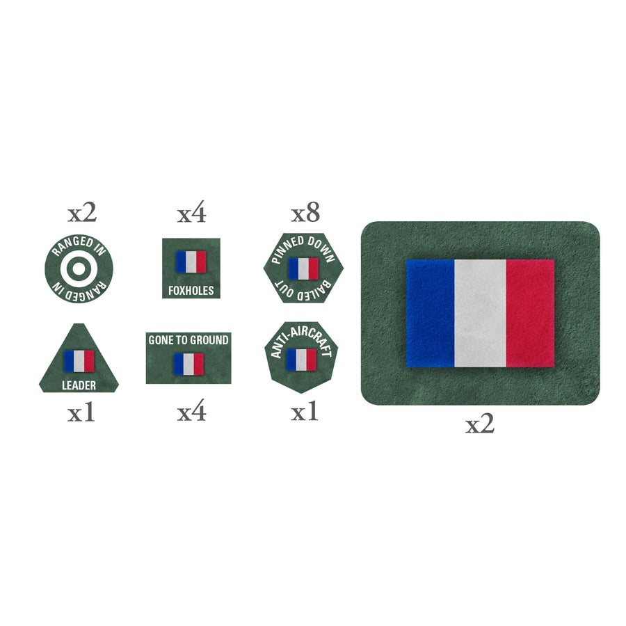 Flames of War: French EW Tokens and Objectives (FR901)