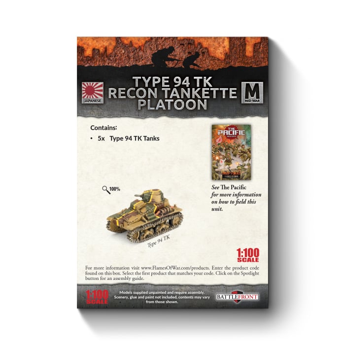Flames of War: Type 94 TK Recon Tankette Platoon (JBX14)