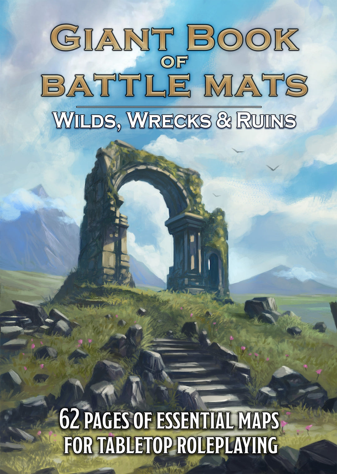 Giant Book of Battle Mats Wilds, Wrecks & Ruins (17"x12") (Loke Battle Mats)