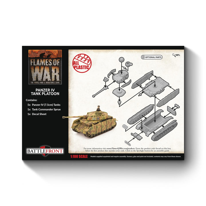 Flames of War: Panzer IV Platoon (x5 Plastic) (GBX142)