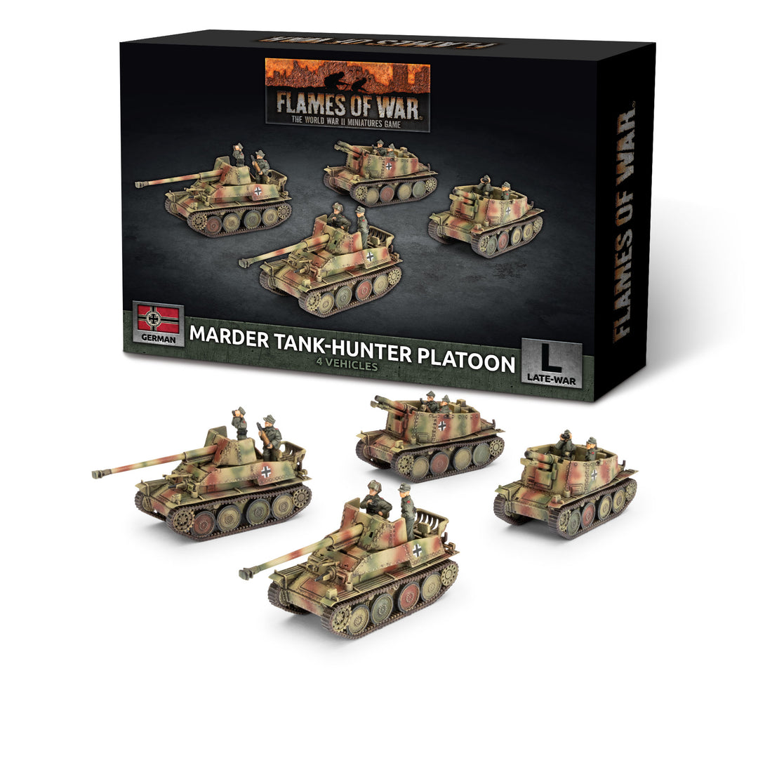 Flames of War: Marder / Grille Self-propelled Gun Platoon (x4 Plastic) (GBX212)