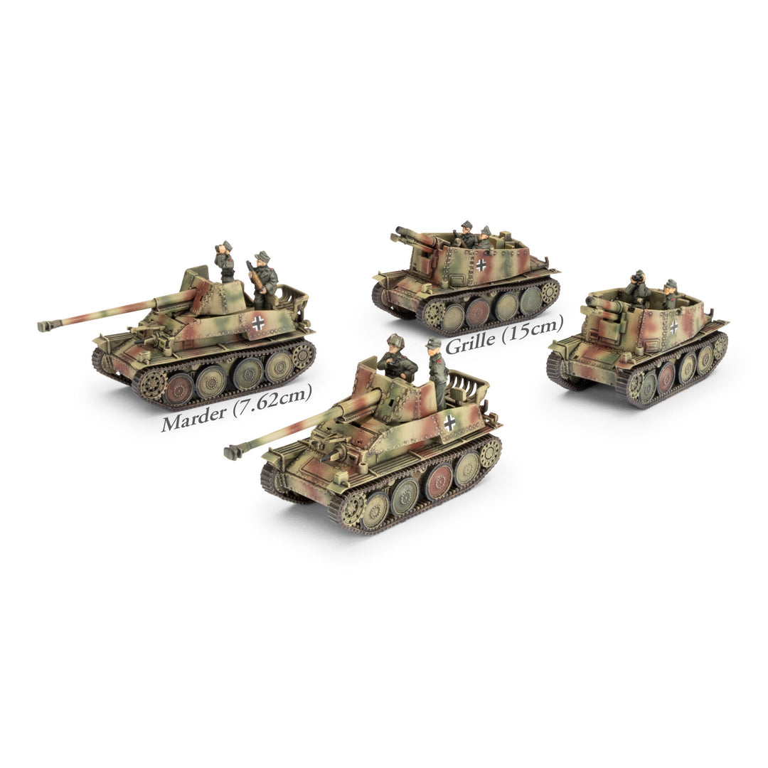 Flames of War: Marder / Grille Self-propelled Gun Platoon (x4 Plastic) (GBX212)