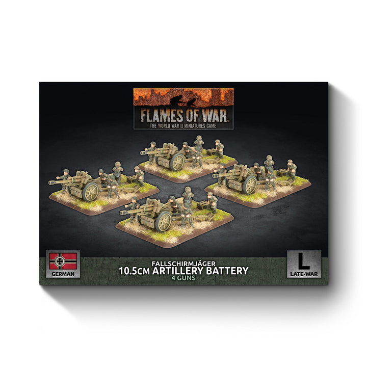 Flames of War: FJ 10.5cm Artillery Battery (x4 guns Plastic) (GBX213)