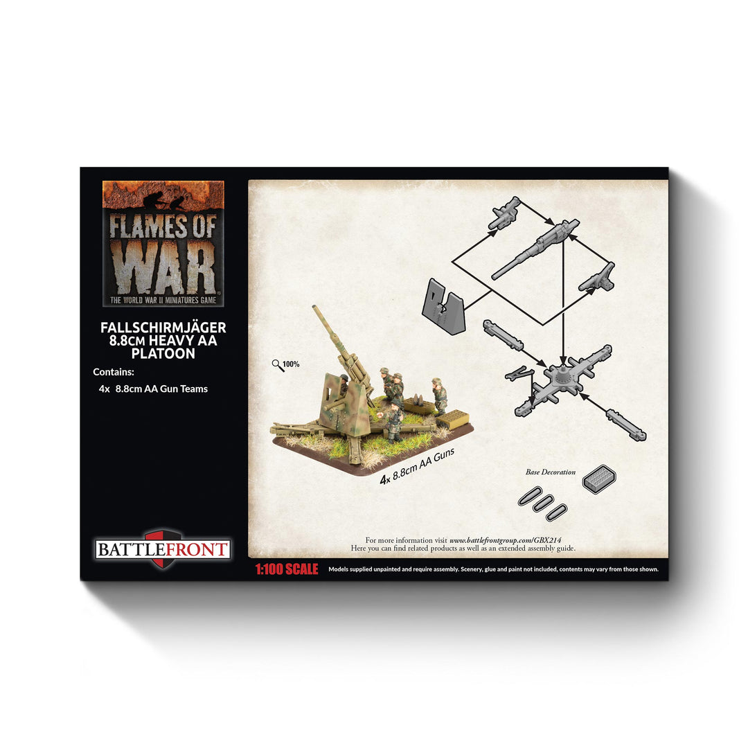 Flames of War: FJ 8.8cm Heavy AA (x4 guns Plastic) (GBX214)