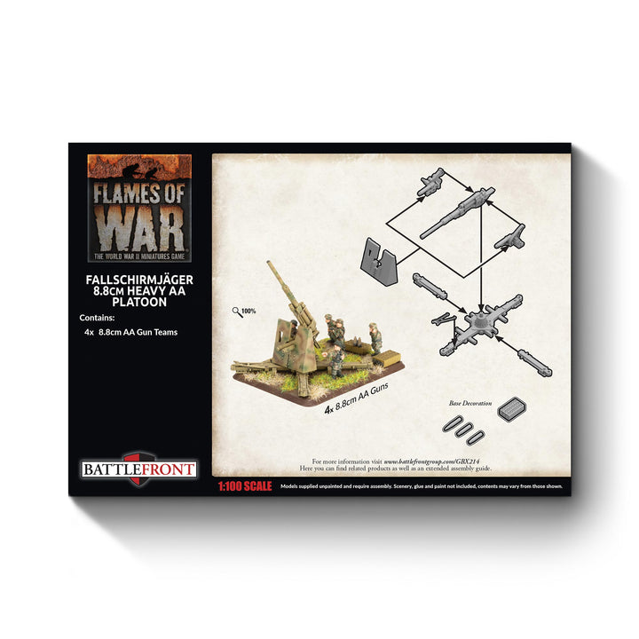 Flames of War: FJ 8.8cm Heavy AA (x4 guns Plastic) (GBX214)