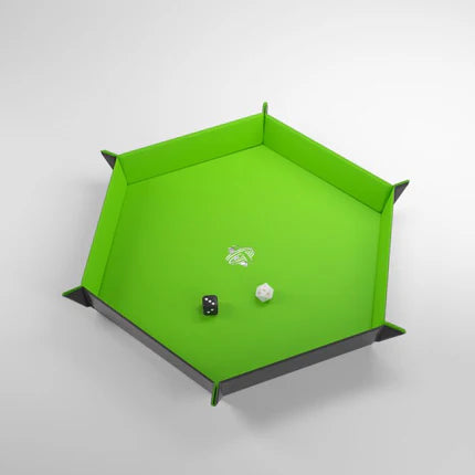 Gamegenic Magnetic Dice Tray - Hexagonal Black/Green