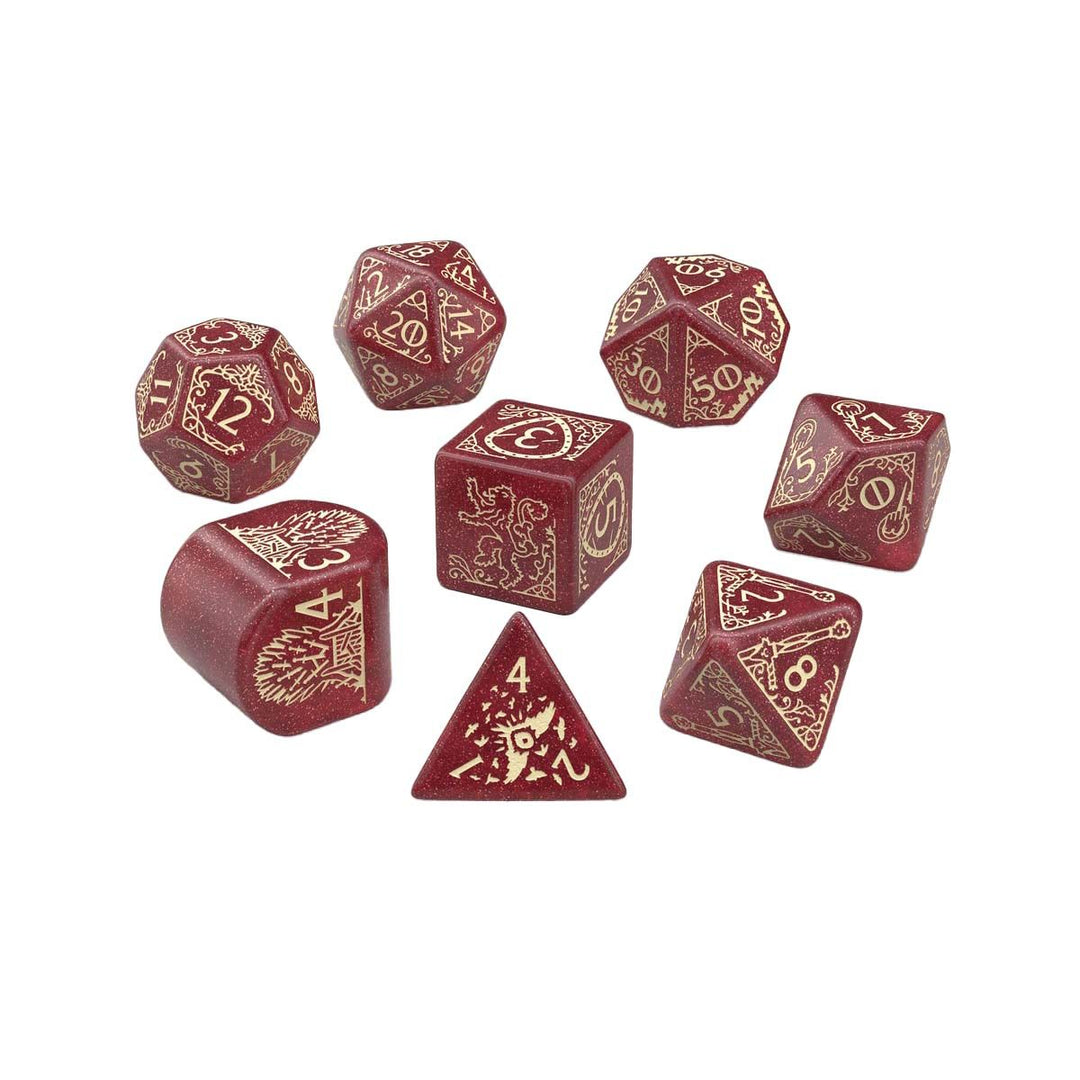 Game of Thrones: Lannister 7-die Dice Set (Q-Workshop)