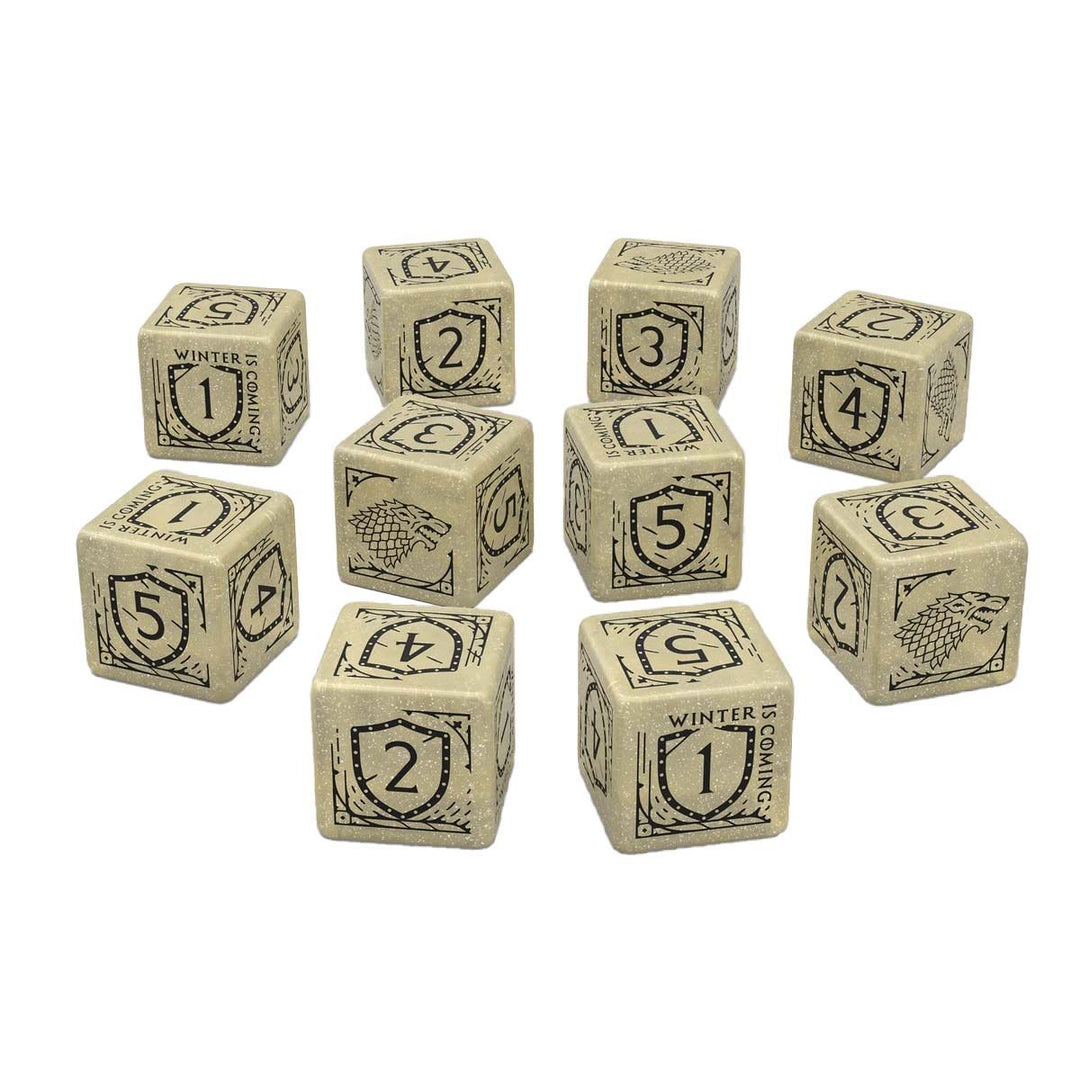 Game of Thrones: Stark 10x D6 Dice Set (Q-Workshop)