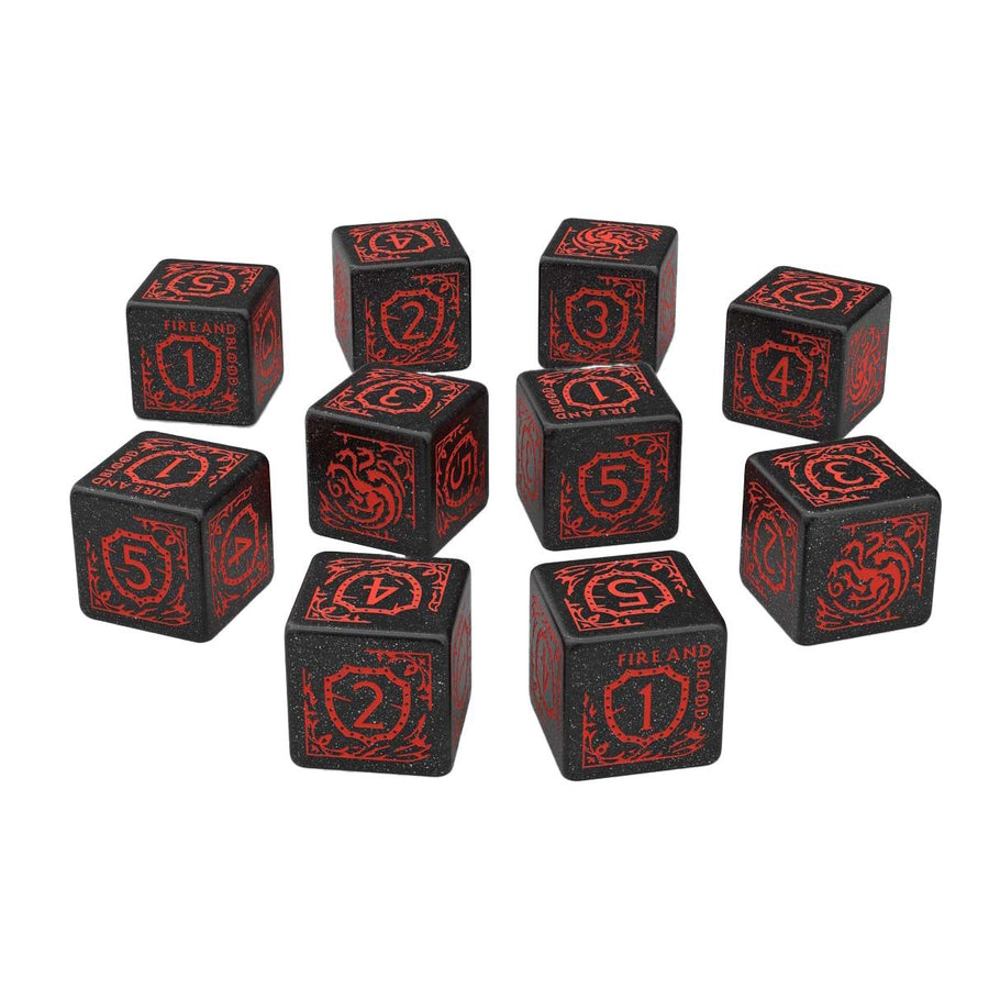 Game of Thrones: Targaryen 10x D6 Dice Set (Q-Workshop)