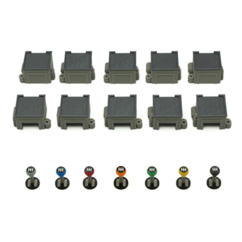 Garages and Gear Levers for Heat: Pedal to the Metal & Heavy Rain Expansion - 17 Pieces (BGExpansions)