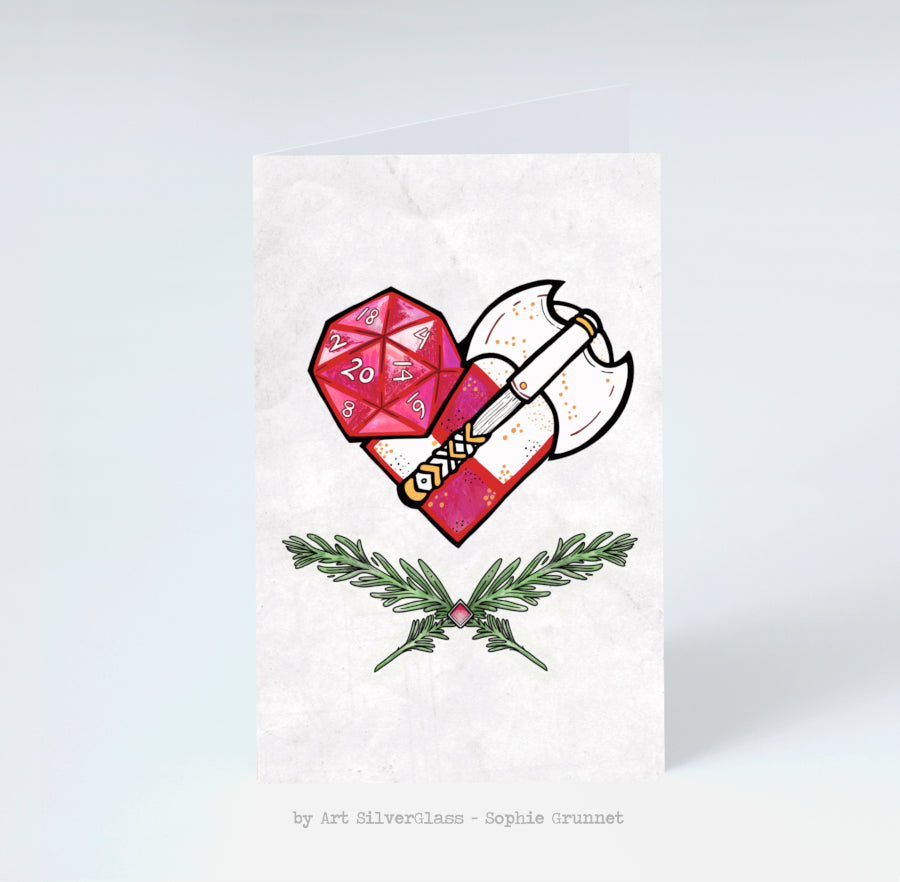Greeting Card: Dice and Axe