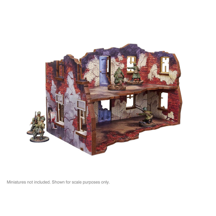 Pre-Painted WW2 Ostfront Stalingrad Apartment Block Back