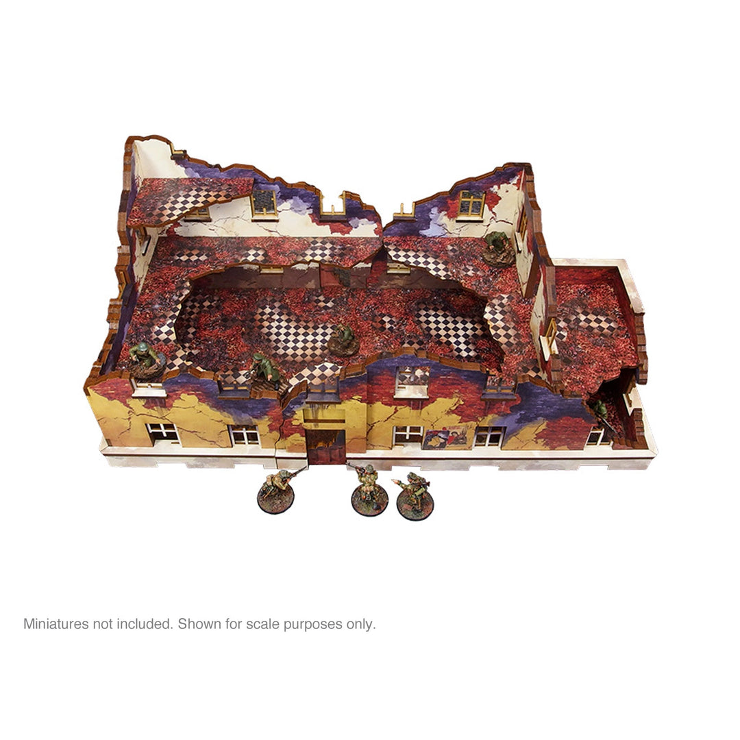 Pre-Painted WW2 Ostfront Stalingrad School Left (with balcony)