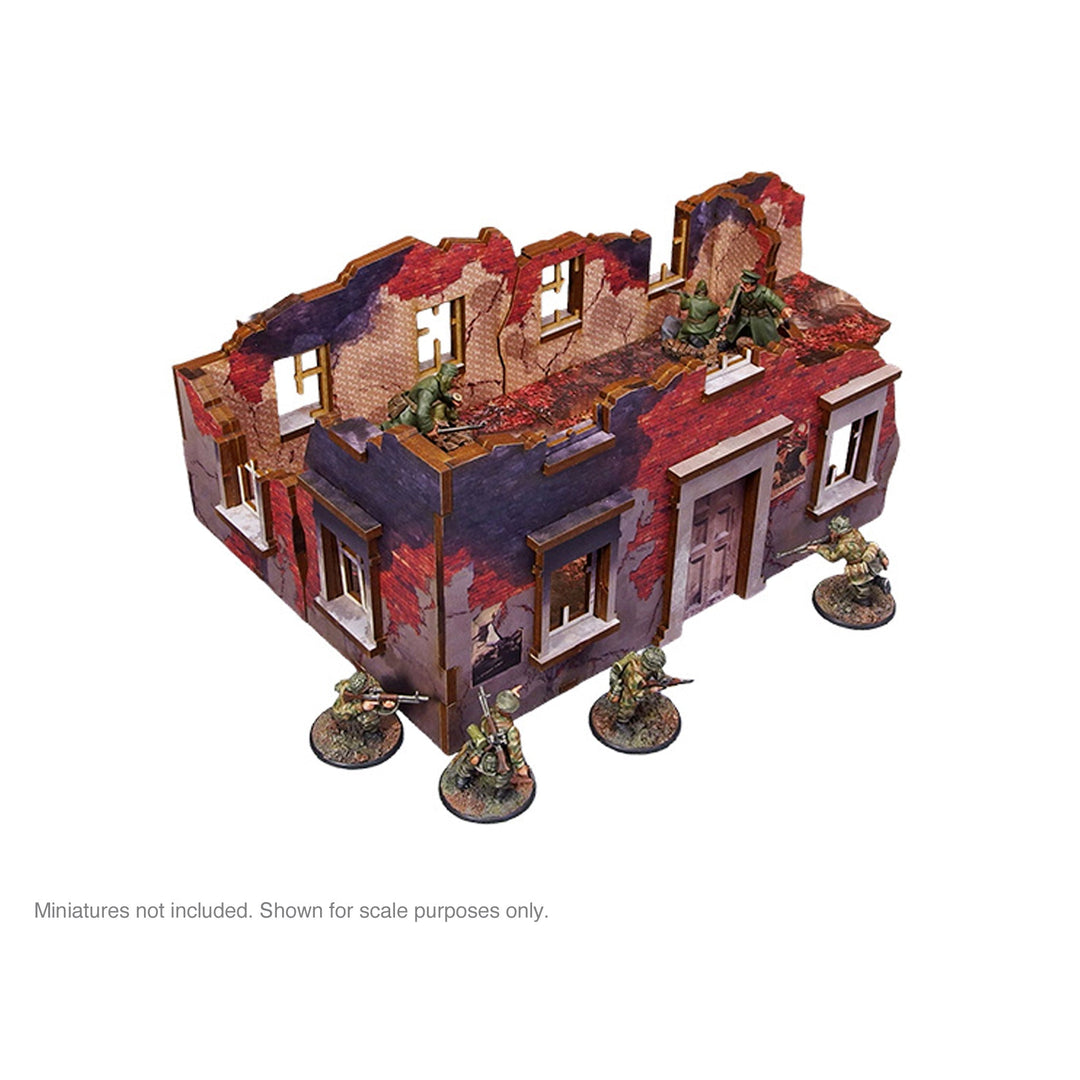 Pre-Painted WW2 Ostfront Stalingrad Ruined Building