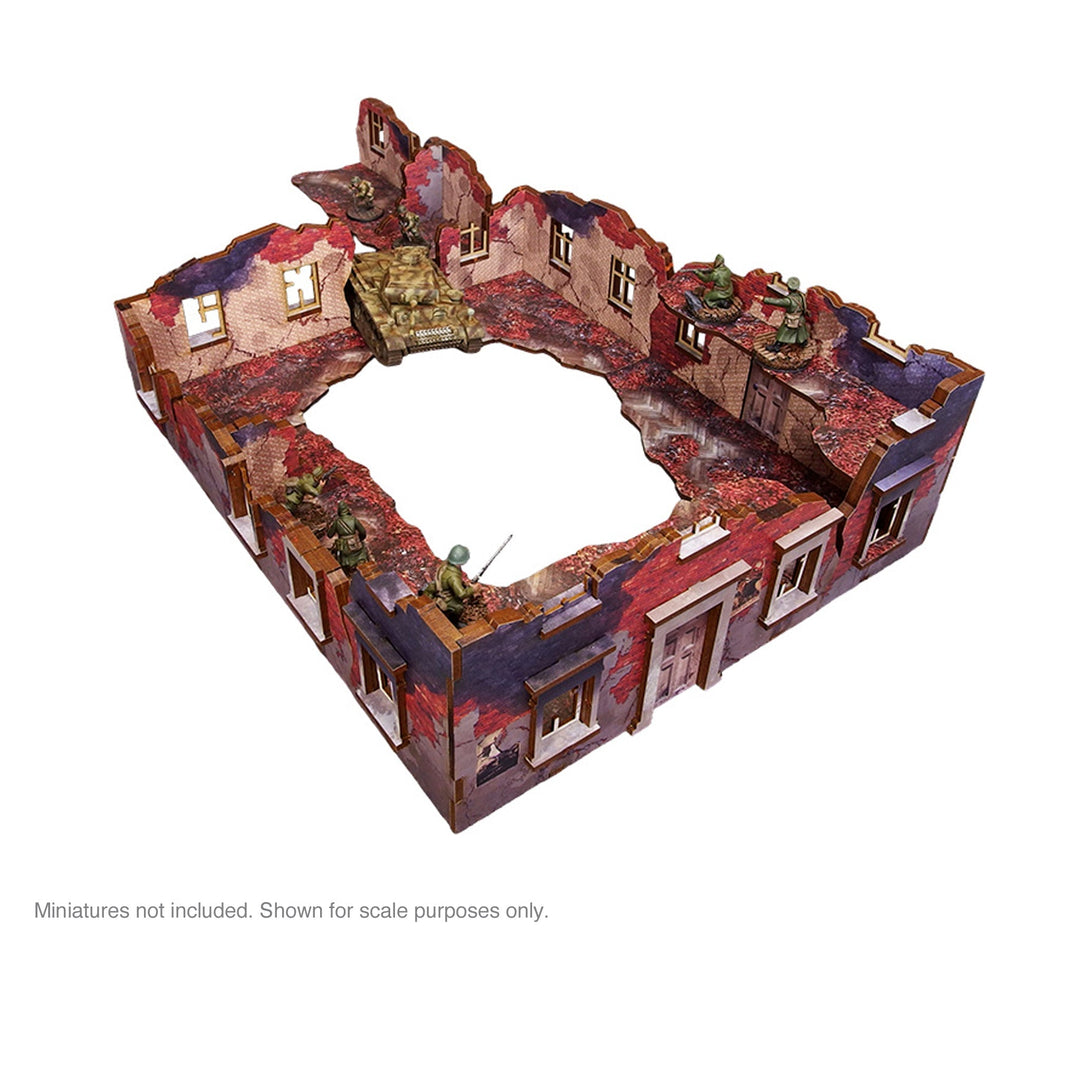 Pre-Painted WW2 Ostfront Stalingrad Ruined Building