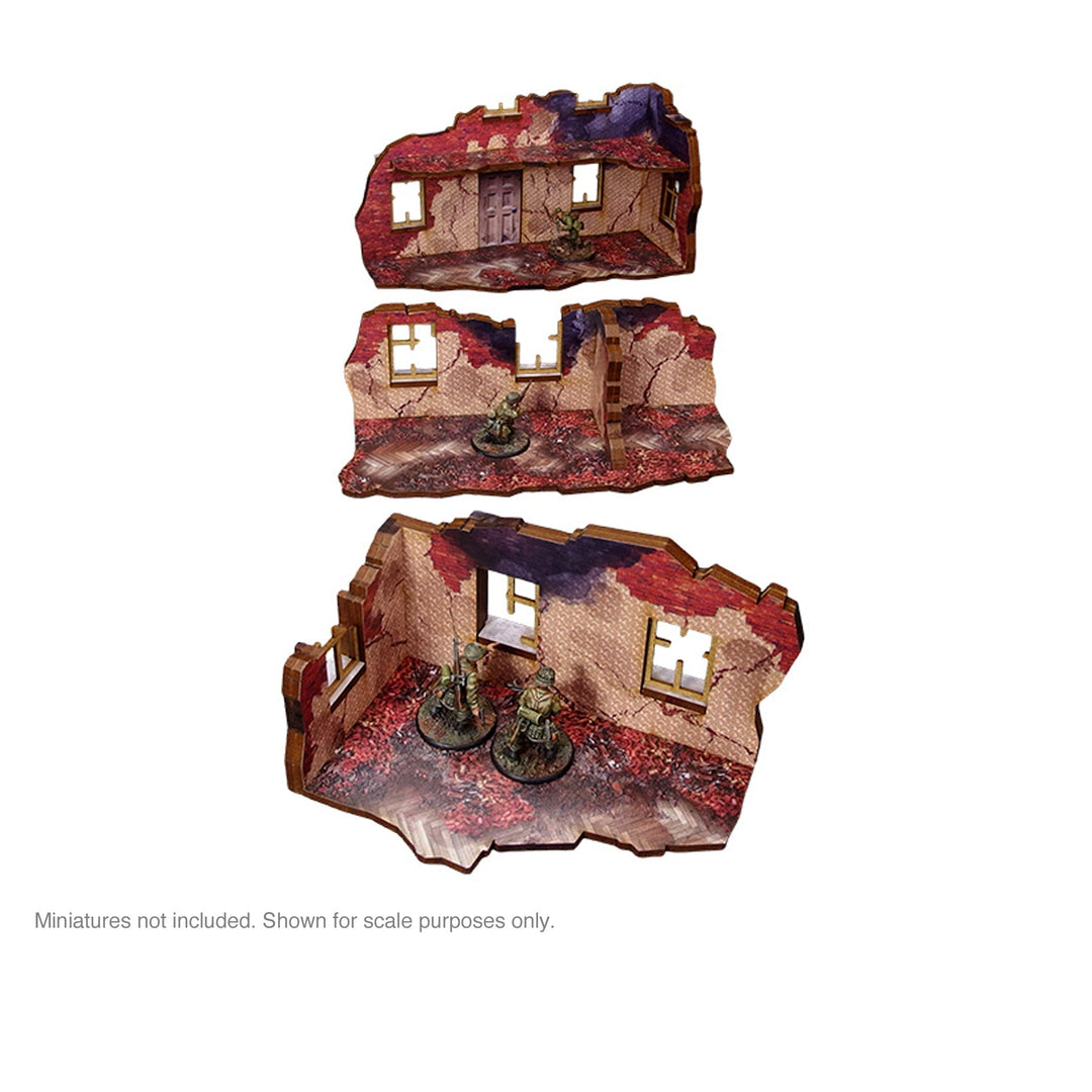 Pre-Painted WW2 Ostfront Stalingrad Ruined Building