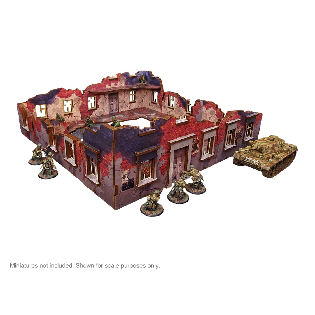 Pre-Painted WW2 Ostfront Stalingrad Ruined Building