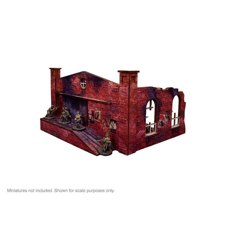 Pre-Painted WW2 Ostfront Stalingrad Factory Back (with ramp)