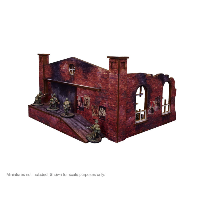 Pre-Painted WW2 Ostfront Stalingrad Factory Back (with ramp)