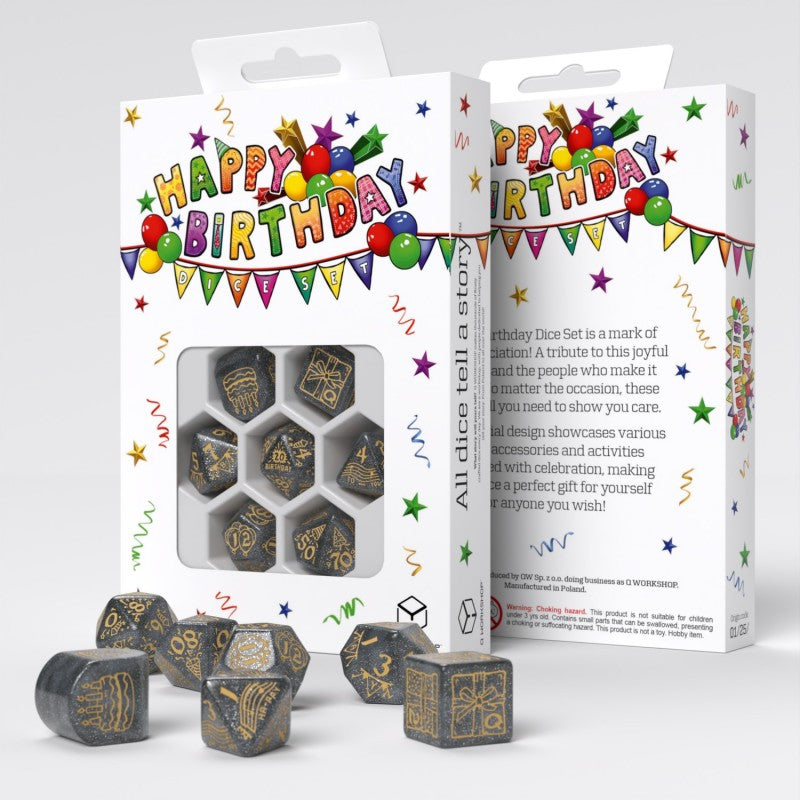 Happy Birthday Dice Set: Confetti (Q-Workshop) (RHPB03)