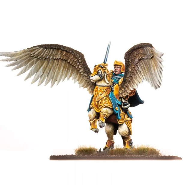 Kings of War: Halflings - Muster Captain on Winged Aralez
