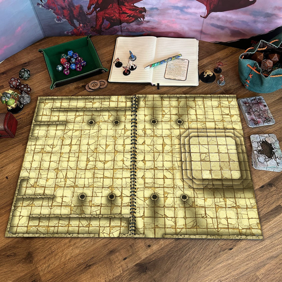 Giant Book of Battle Mats: Dragon Lairs & Dungeons (17x12")
