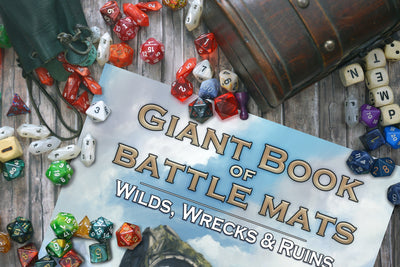 Giant Book of Battle Mats Wilds, Wrecks & Ruins (17"x12") (Loke Battle Mats)