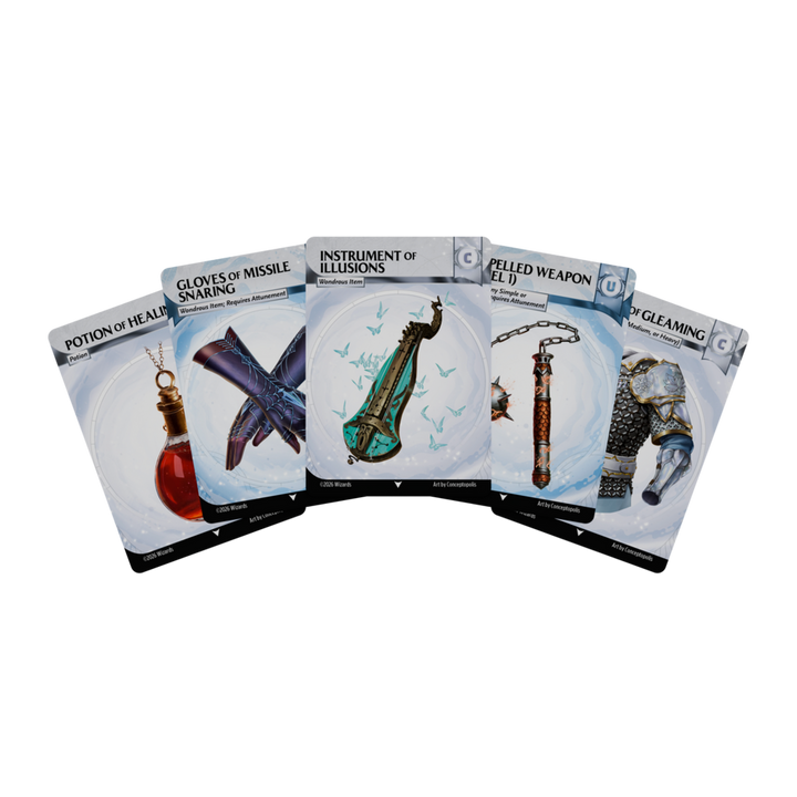 Dungeons & Dragons (5th Edition) - Magic Item Reference Cards: Common and Uncommon