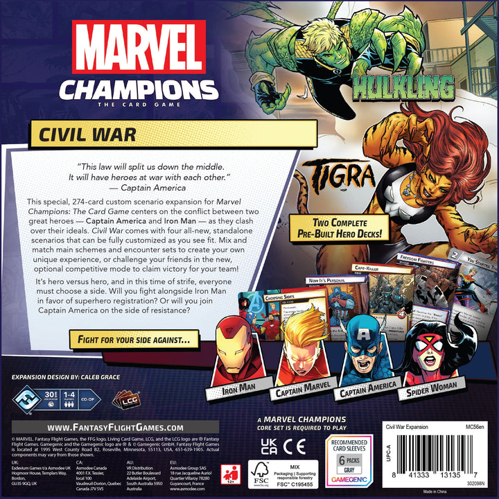 Marvel Champions: The Card Game - Civil War Expansion