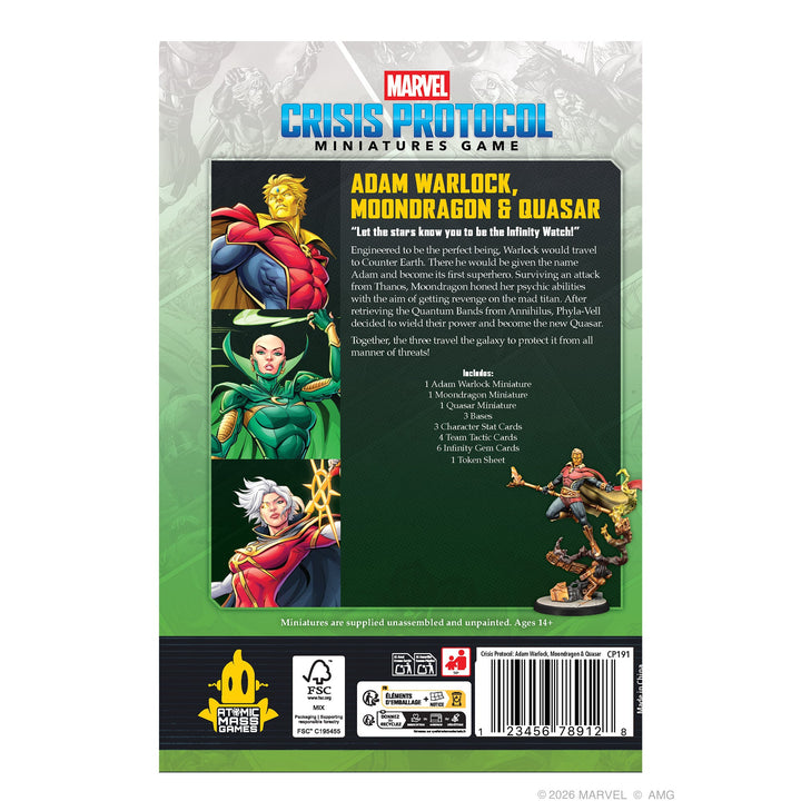 Marvel: Crisis Protocol – Adam Warlock, Moondragon & Quasar