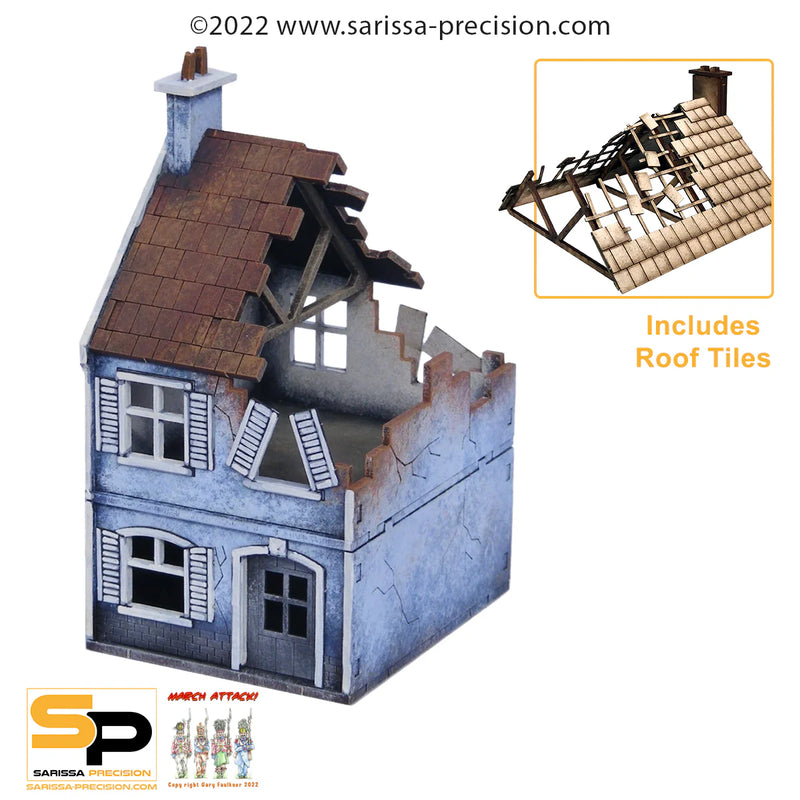 Destroyed Small House (28mm) (Sarissa Precision)