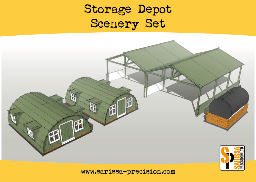 Storage Shelter Scenery Set (Sarissa Precision)