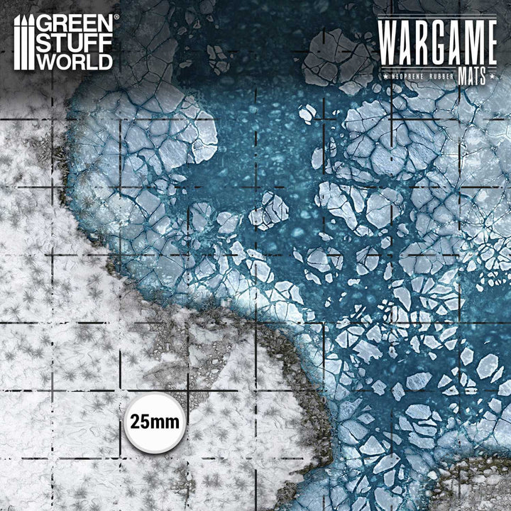 Neoprene Dungeon Mat 4x4' Blizzard Hollows with 1-inch grid (120x120cm) (Green Stuff World)