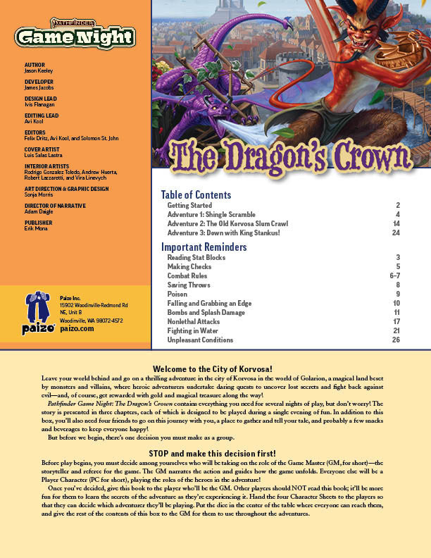 Pathfinder Game Night: The Dragon's Crown
