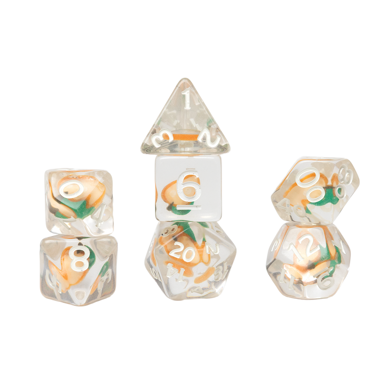Fruit Slice Dice Set - Peach (Sirius Dice)