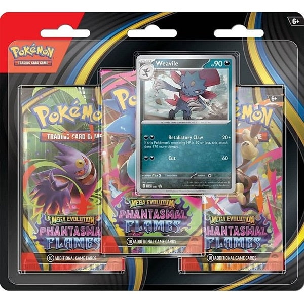 Pokemon TCG: ME02 Phantasmal Flames - Blister 3-Pack