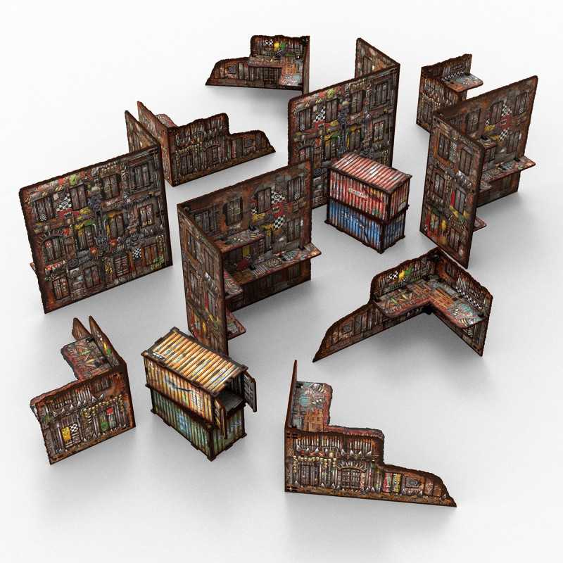 Pre-Painted Foldable WTC terrain pack - Orks (Green Stuff World)