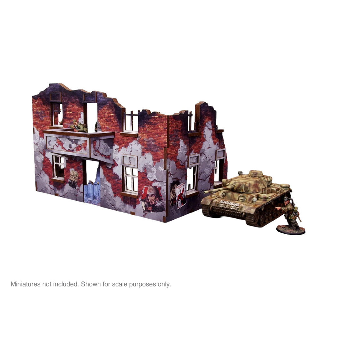 Pre-Painted WW2 Ostfront Stalingrad Apartment Block Back