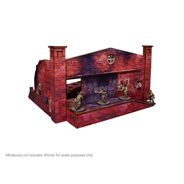 Pre-Painted WW2 Ostfront Stalingrad Factory Back (with ramp)