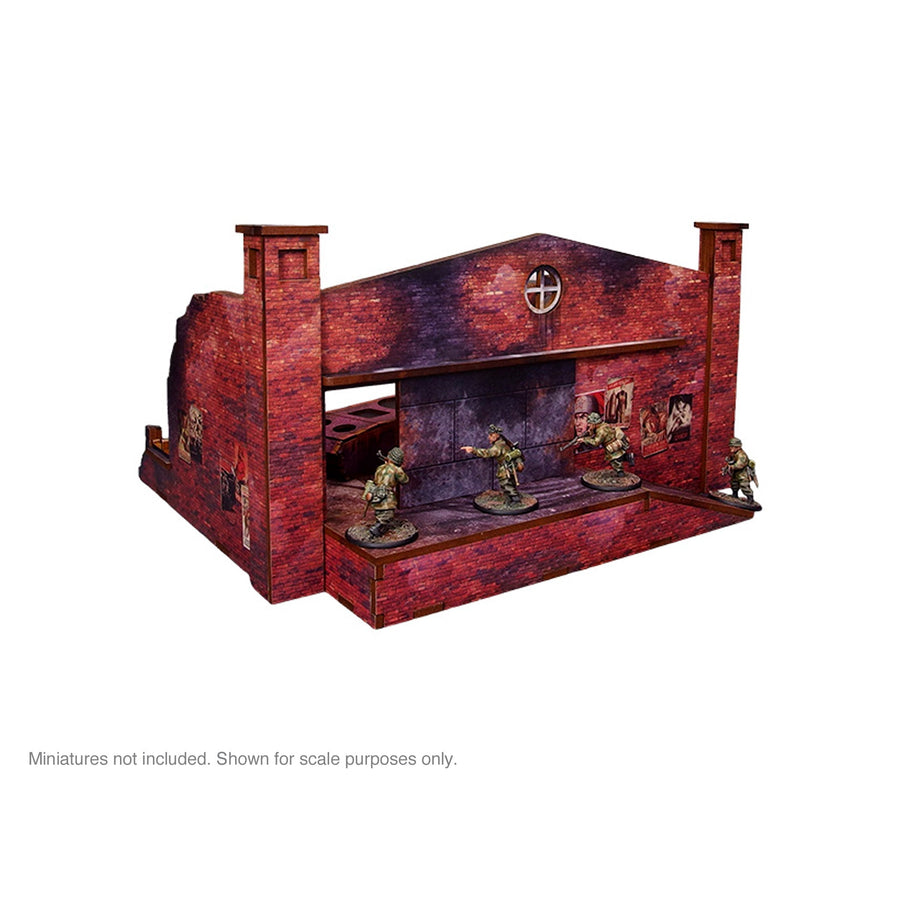 Pre-Painted WW2 Ostfront Stalingrad Factory Back (with ramp)