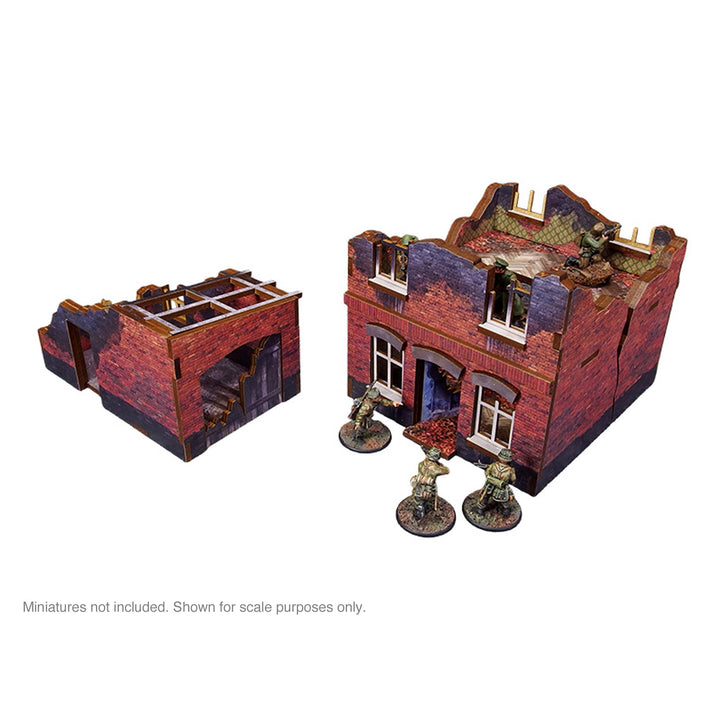Pre-Painted WW2 Ostfront Stalingrad Small House (with garage)
