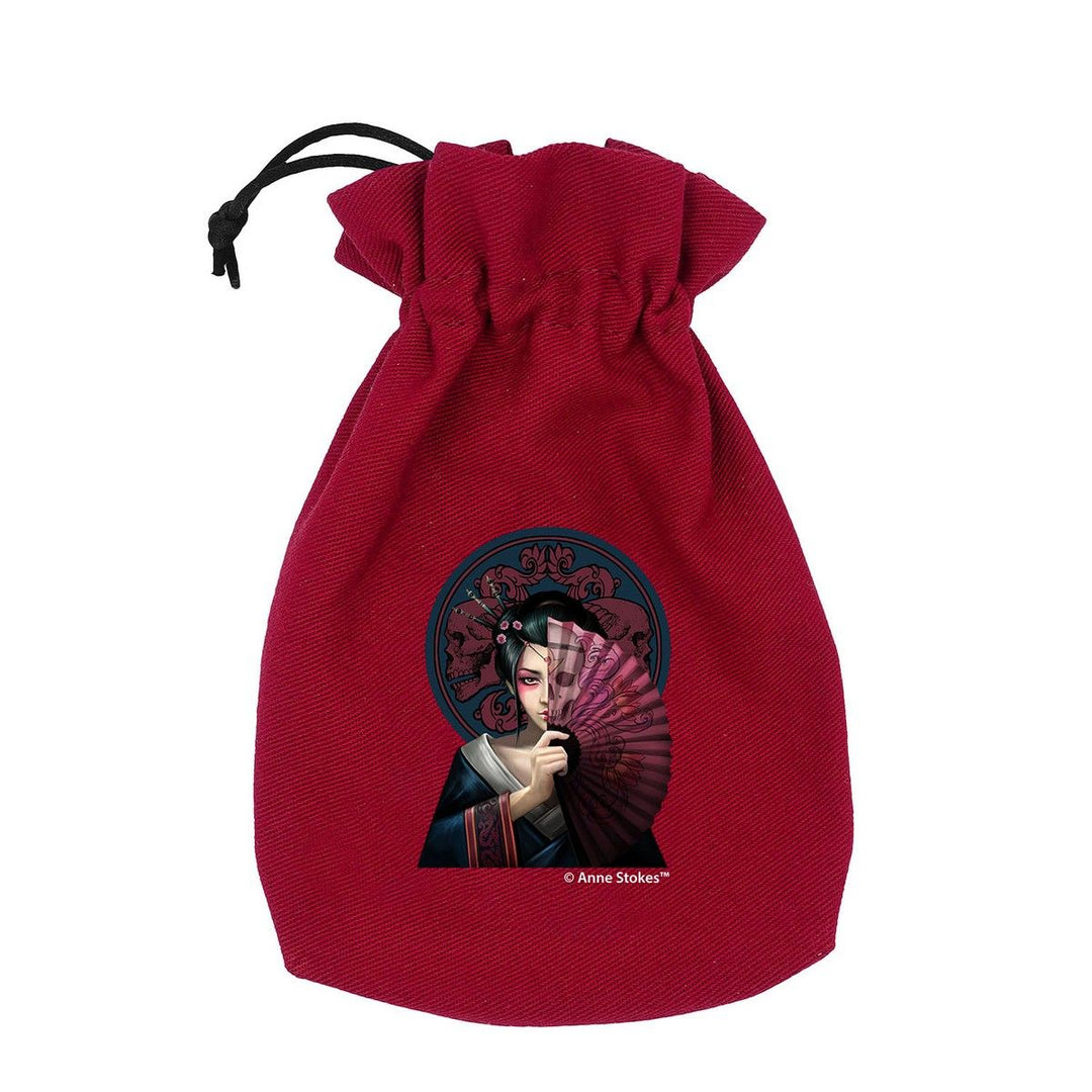 Anne Stokes Dice Pouch: Geisha Skull (Q-Workshop) (BAST203)