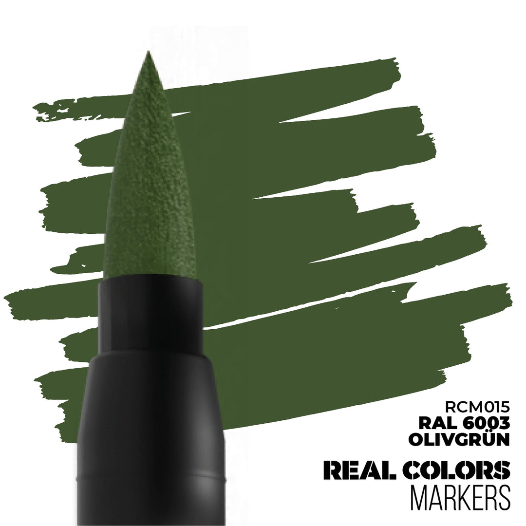 Real Colors Markers: RAL 6003 Olivgrün-Olive Green (AK Interactive) (RCM015)