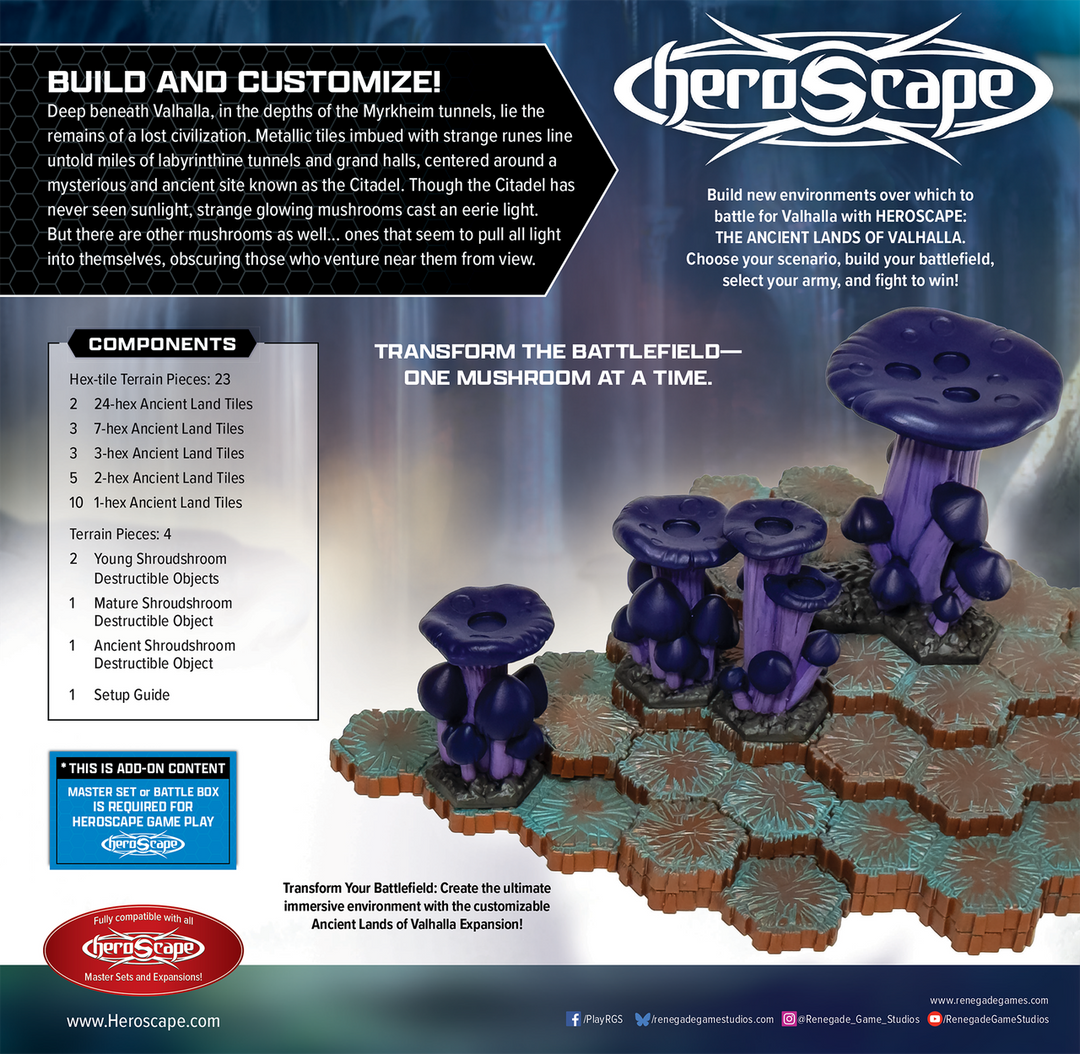 Heroscape: Secrets of the Citadel - The Ancient Lands of Valhalla Terrain Expansion