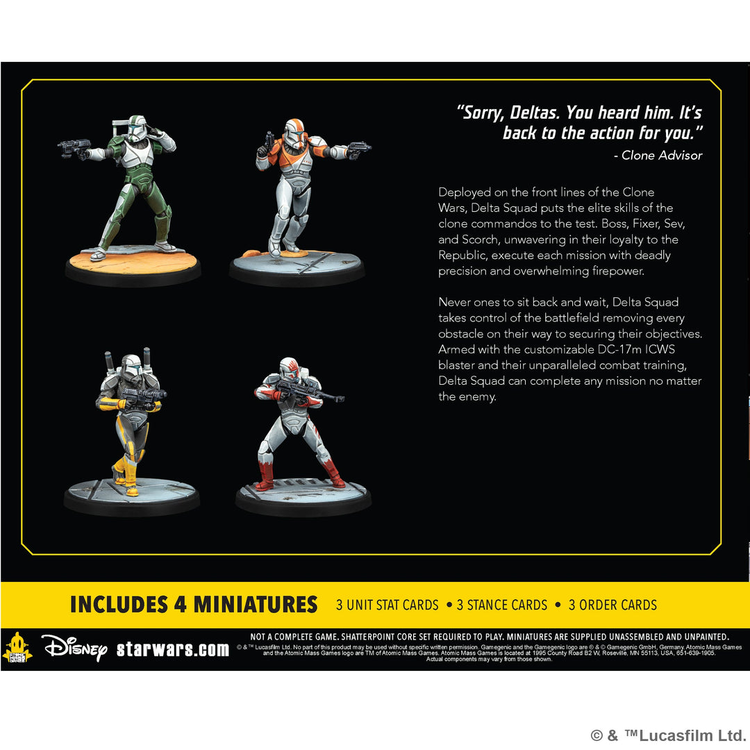Star Wars: Shatterpoint - Delta Squad, Form Up Squad Pack
