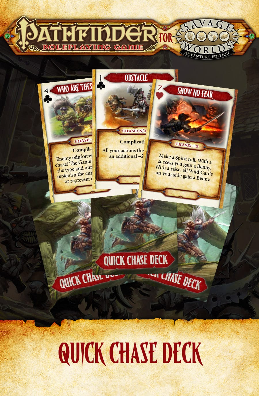 Pathfinder for Savage Worlds - Chase Deck