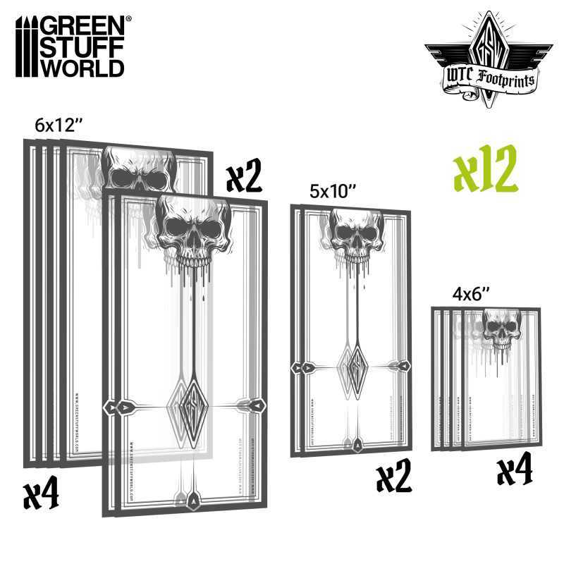 Skull Glasspack Footprints Wh40k compatible (Green Stuff World)