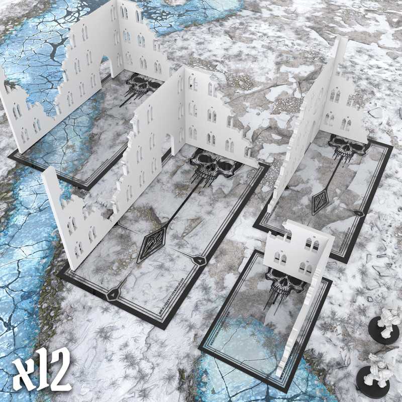 Skull Glasspack Footprints Wh40k compatible (Green Stuff World)